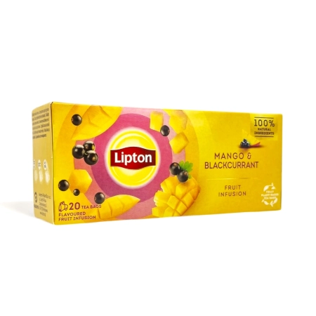 Herbata Lipton MANGO i CZARNA PORZECZKA 20 torebek